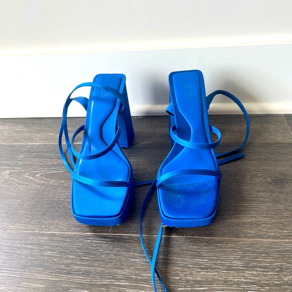 Zara Platform Heels - Ankle Wrap